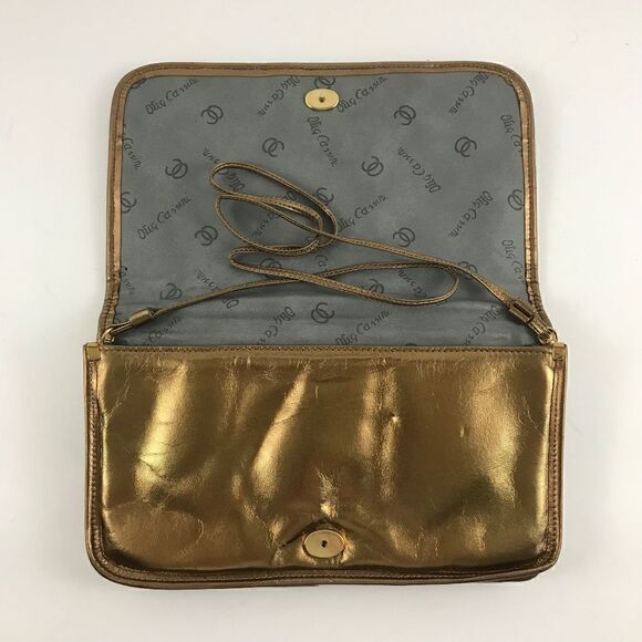 80's Oleg Cassini Multicolor Metalic Leaf Bag - Picture 3 of 4